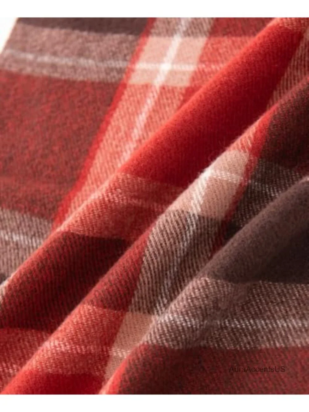 Women's Plaid Fringe Scarf Oversized Wrap Shawl Acrylic Winter Warm